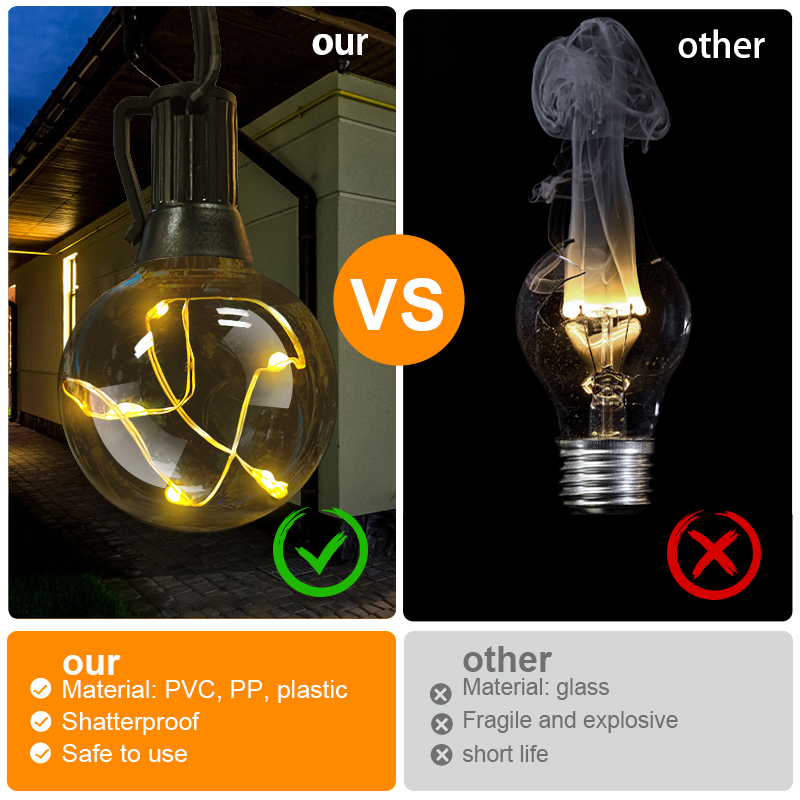 HCP064  G40铜线户外灯串